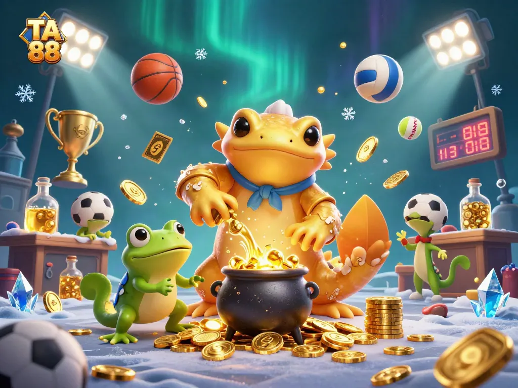 Enjoy gaming excitement with TA 88's golden alchemist transforming metals into treasures.