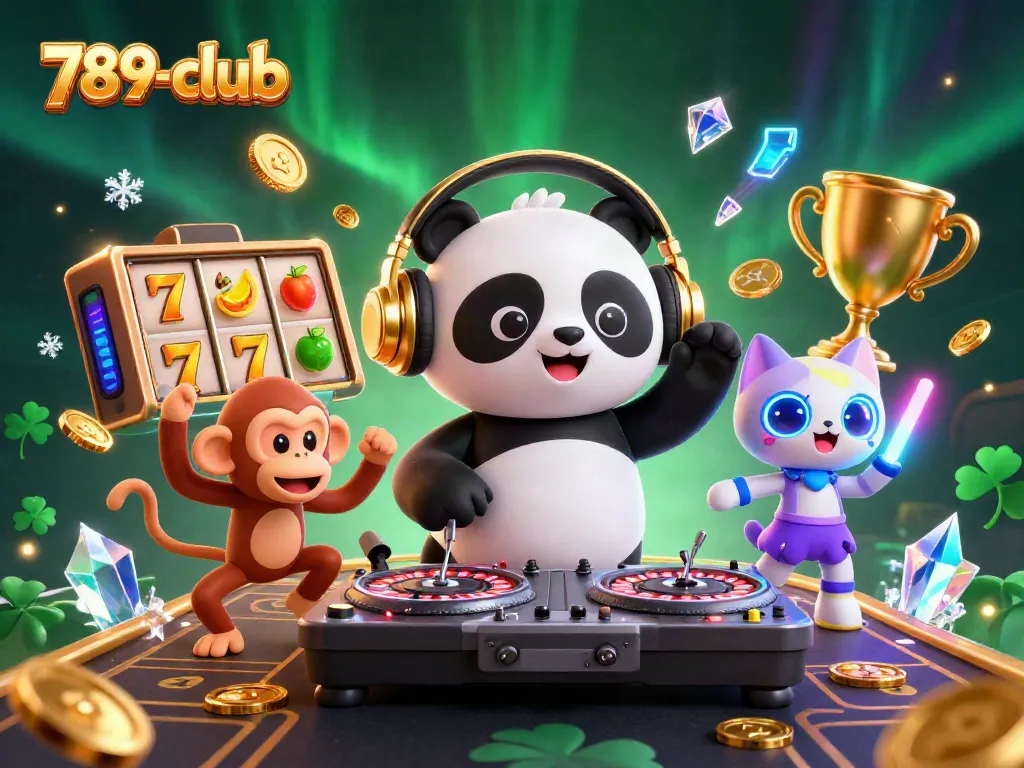 Engage in casino fun at 789-club with vibrant 3D characters and dynamic slot game elements.