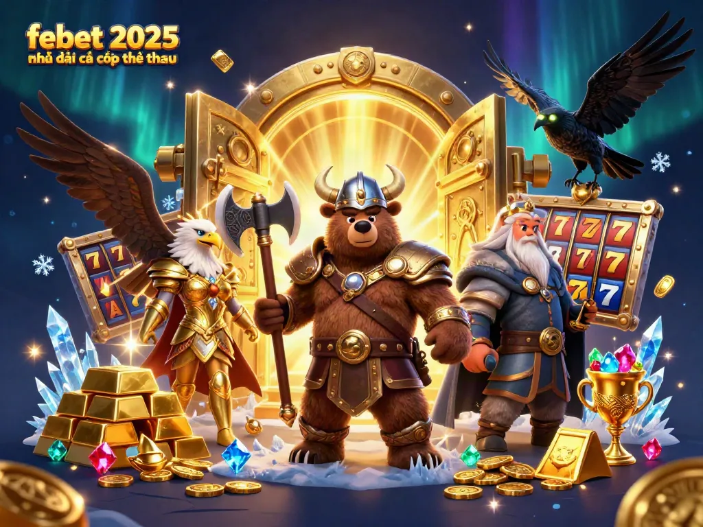 Experience thrill with febet 2025 nhà cái cá cược thể thao showcasing 3D Viking and casino treasures