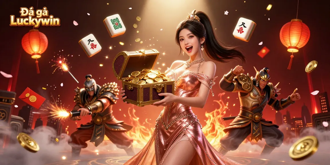 Experience thrilling Đá gà Luckywin battles with dynamic elements and immersive details in this captivating illustration.