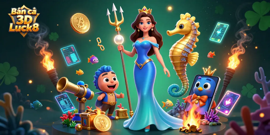 Experience Bắn cá 3D Luck8 with vibrant underwater fun, featuring interactive gameplay elements.