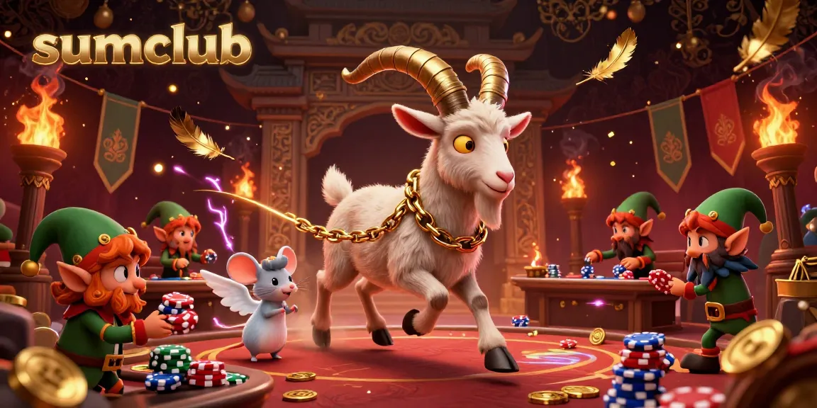 Join the festivities at sumclub's thrilling casino adventure with quirky characters and exciting game elements.