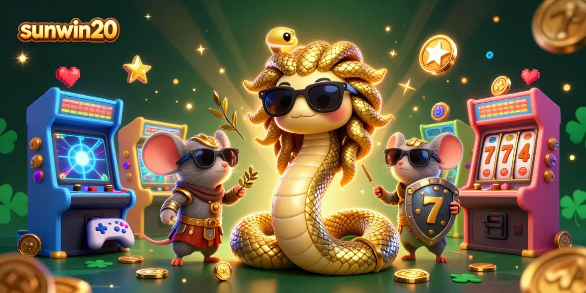 Win big with sunwin20 in a colorful, vibrant casino gaming scene featuring dynamic characters and exciting game elements.