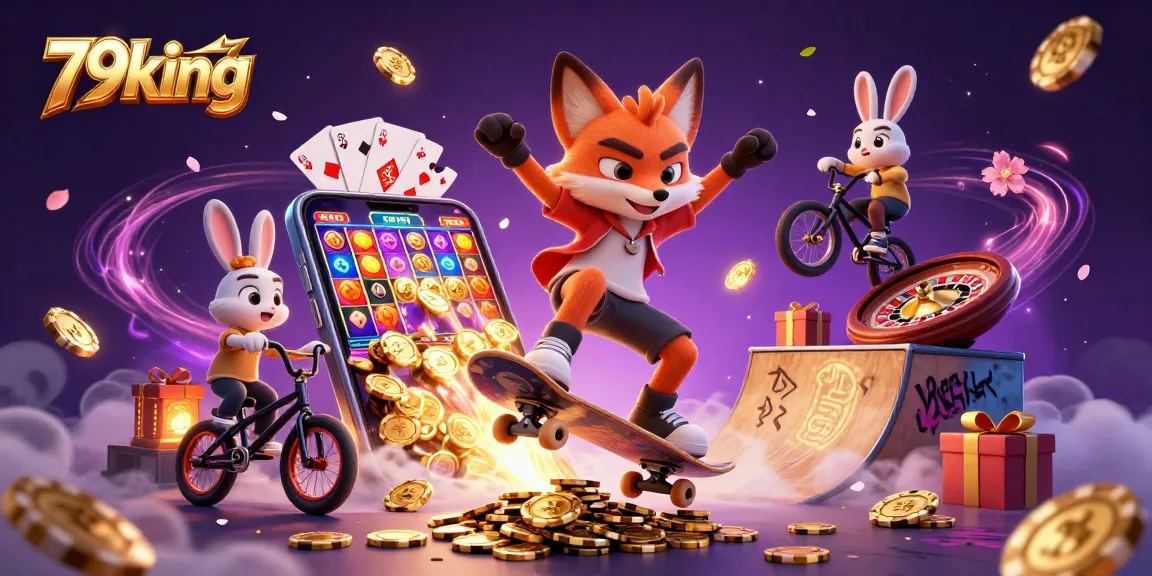 Engage with the thrilling world of 79king casino, featuring animated characters and dynamic game elements.
