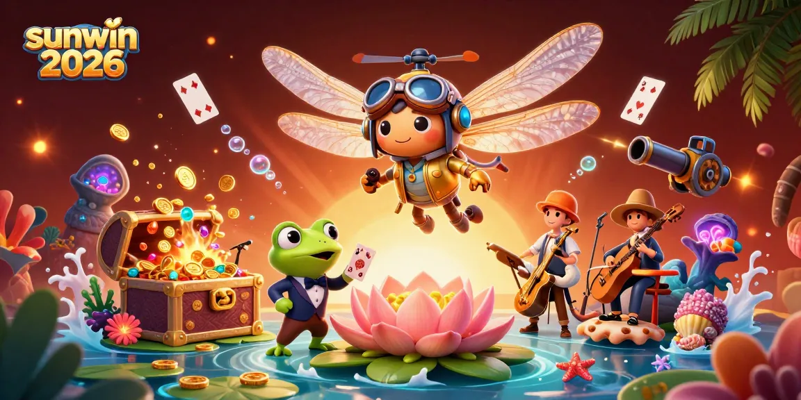 Experience thrilling gameplay at sunwin 2026 with vibrant casino characters and underwater treasures.