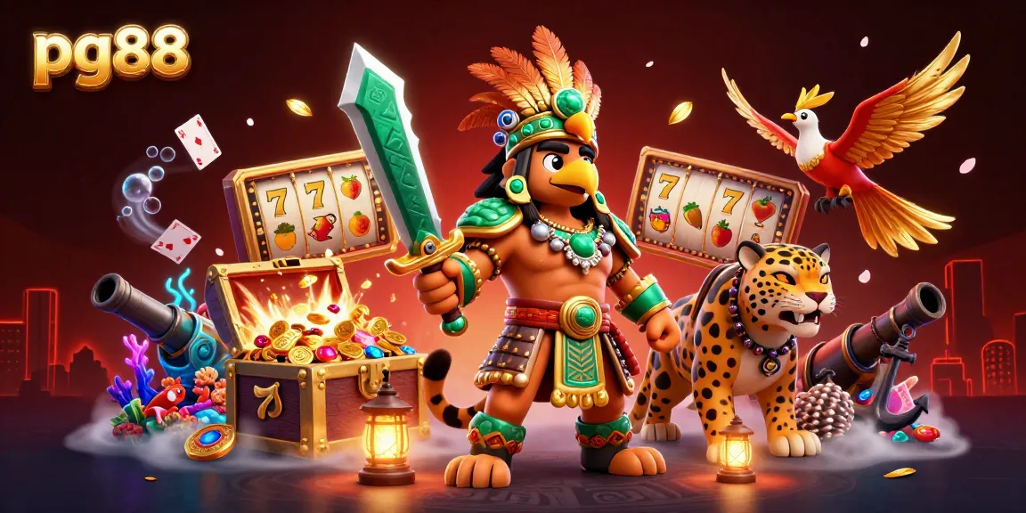 Experience thrilling slots at pg88 with a vibrant 3D casino adventure featuring eagle warriors and treasure!
