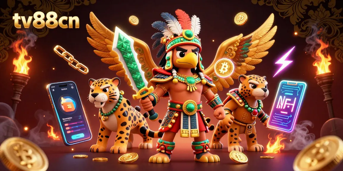 Engage with tv88cn's thrilling crypto-inspired gambling scene featuring dynamic warriors and vibrant elements.